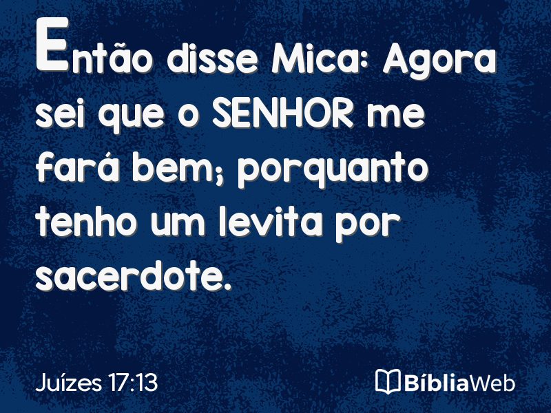 Juízes 17:13 em imagem para compartilhar