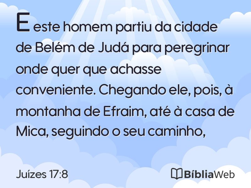 Juízes 17:8 em imagem para compartilhar