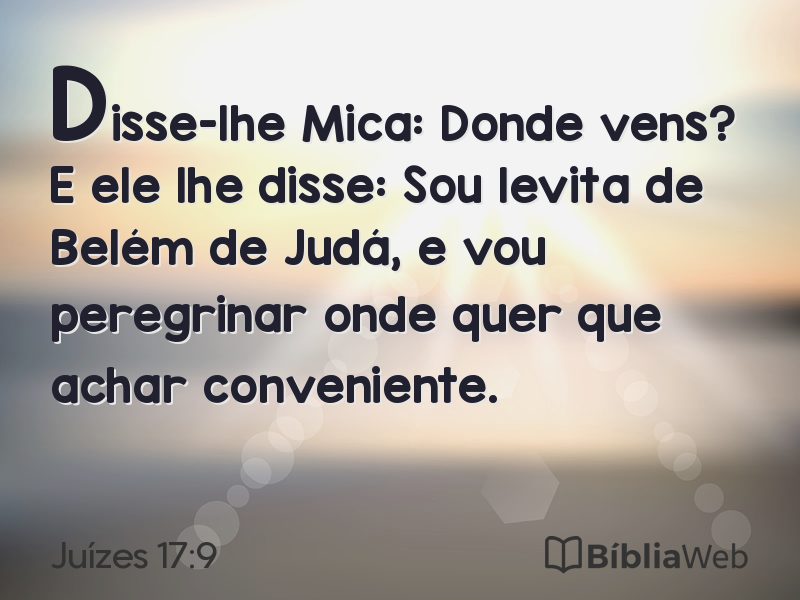 Juízes 17:9 em imagem para compartilhar