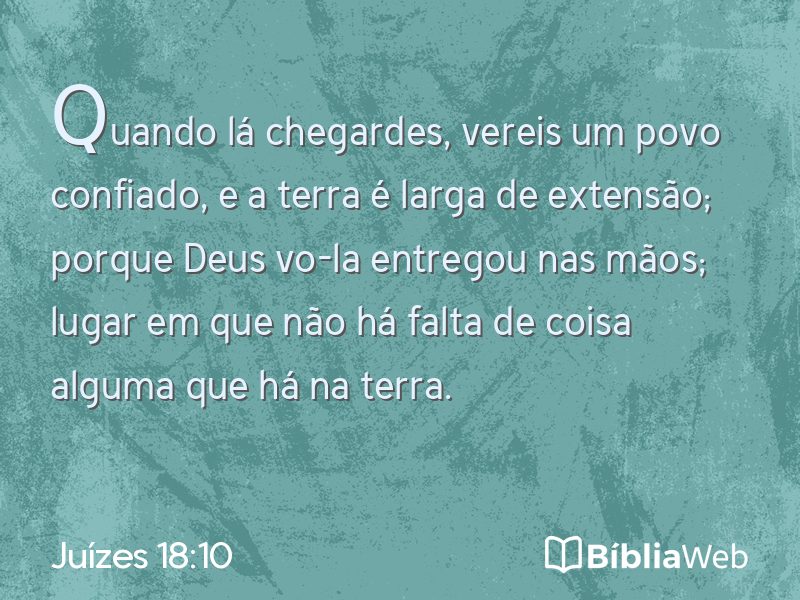 Juízes 18:10 em imagem para compartilhar