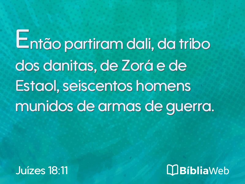 Juízes 18:11 em imagem para compartilhar