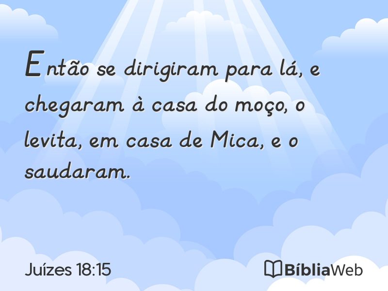 Juízes 18:15 em imagem para compartilhar
