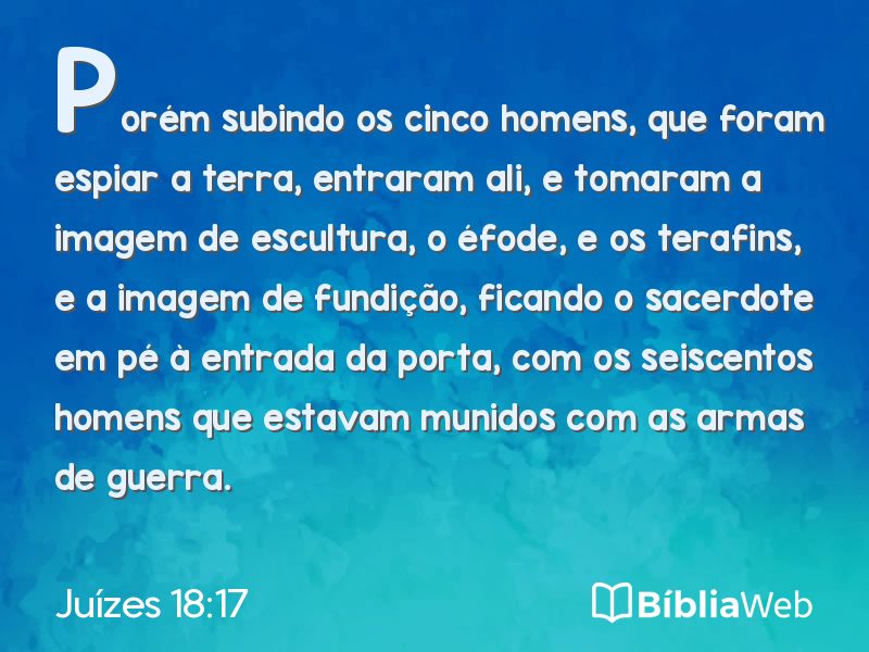 Juízes 18:17 em imagem para compartilhar