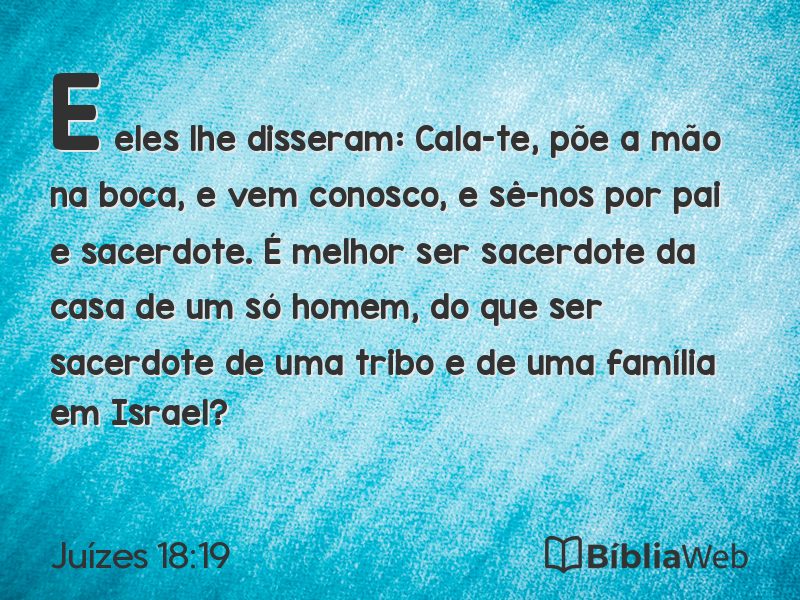Juízes 18:19 em imagem para compartilhar