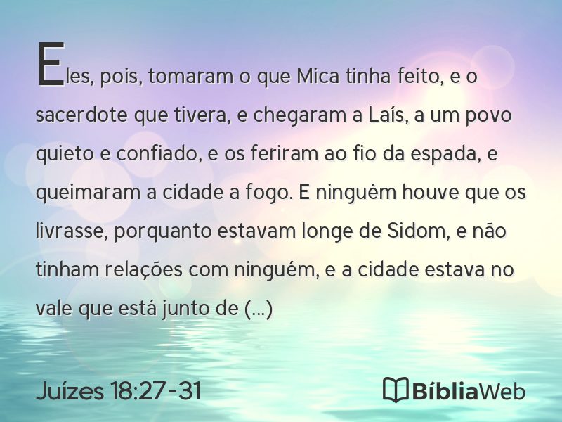 Juízes 18:27-31 em imagem para compartilhar