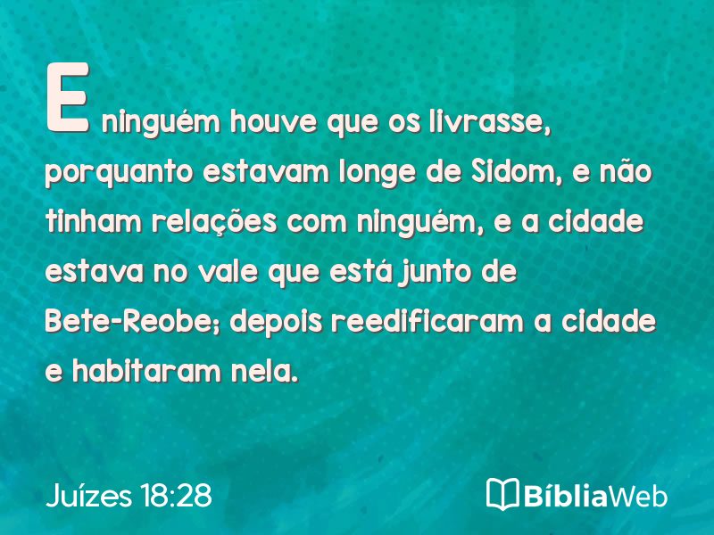 Juízes 18:28 em imagem para compartilhar