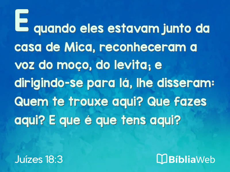 Juízes 18:3 em imagem para compartilhar