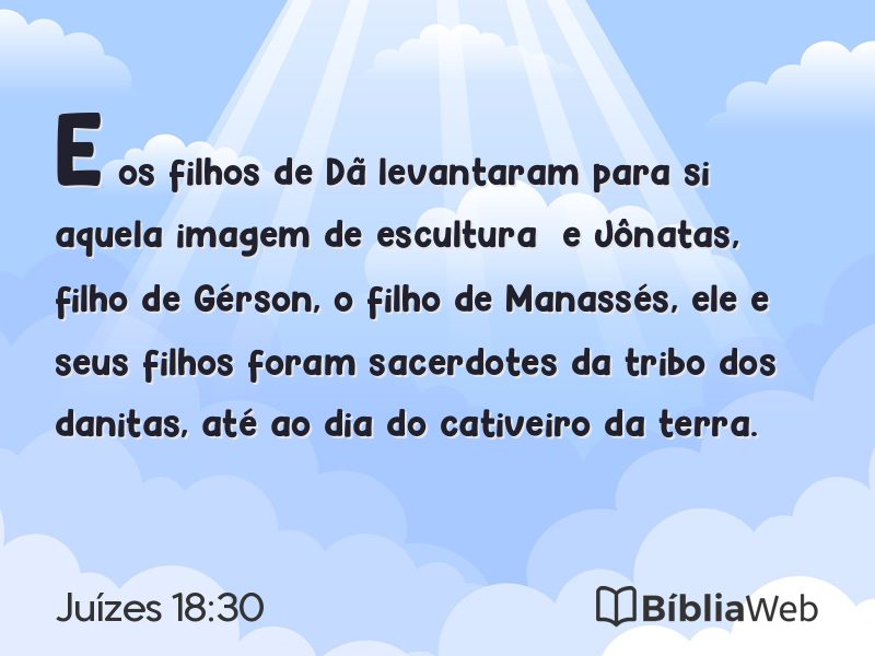 Juízes 18:30 em imagem para compartilhar