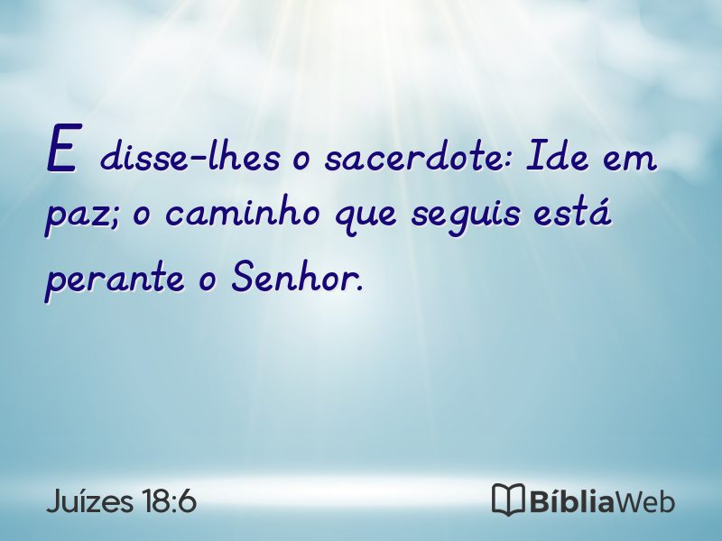 Juízes 18:6 em imagem para compartilhar