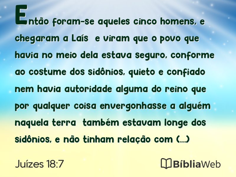 Juízes 18:7 em imagem para compartilhar