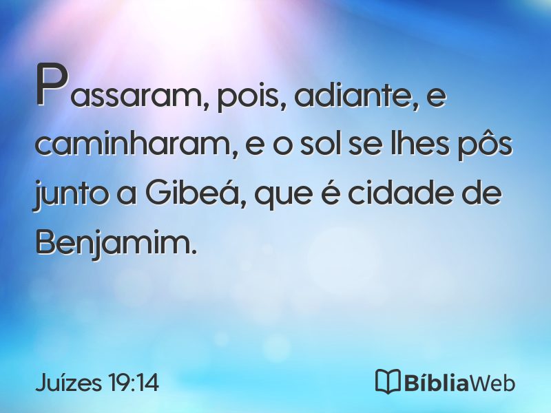 Juízes 19:14 em imagem para compartilhar