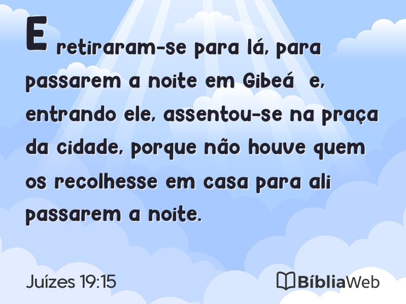 Juízes 19:15 em imagem para compartilhar