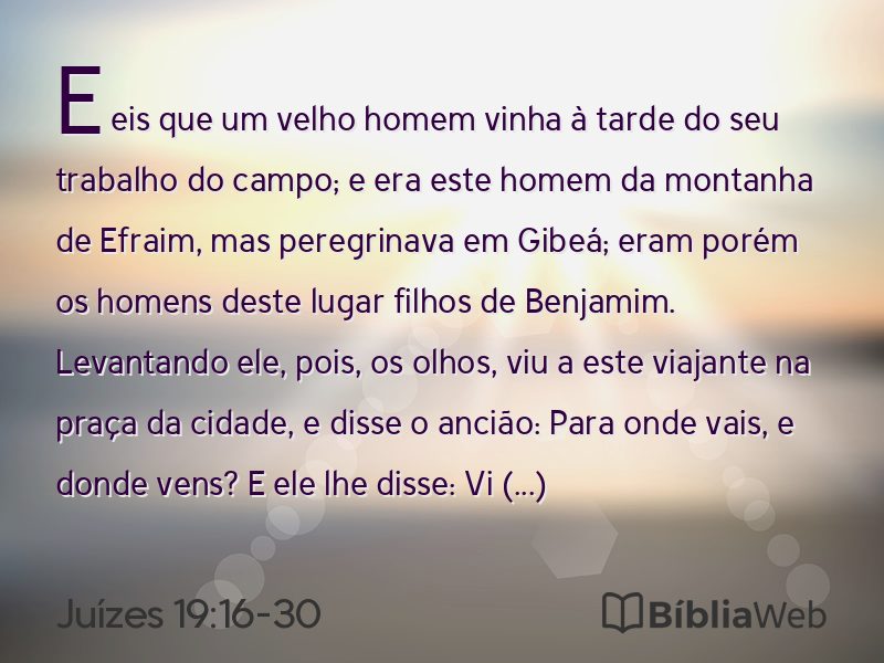 Juízes 19:16-30 em imagem para compartilhar