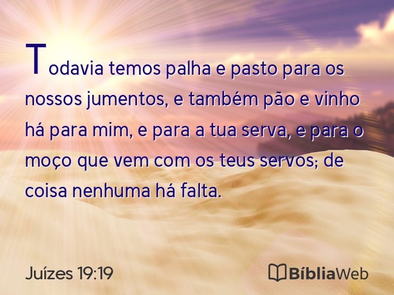 Juízes 19:19 em imagem para compartilhar