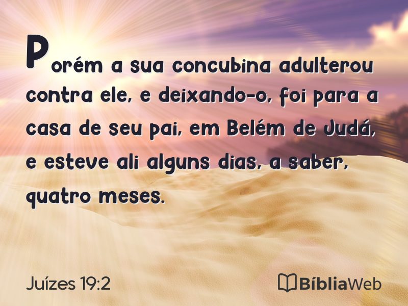 Juízes 19:2 em imagem para compartilhar