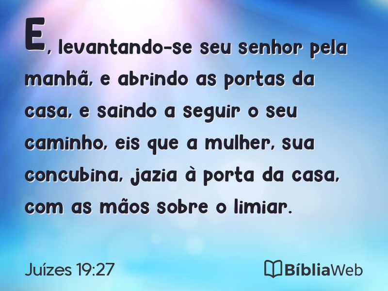 Juízes 19:27 em imagem para compartilhar