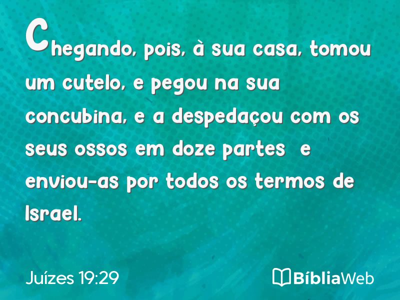 Juízes 19:29 em imagem para compartilhar