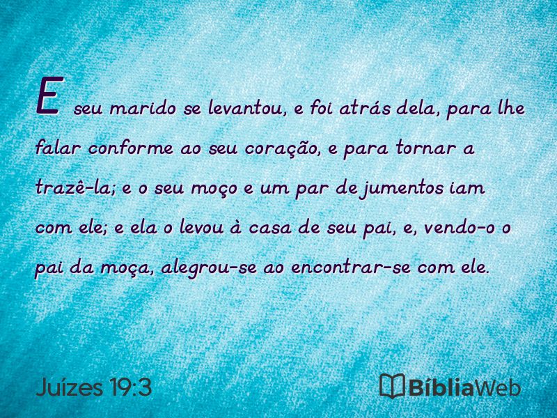Juízes 19:3 em imagem para compartilhar