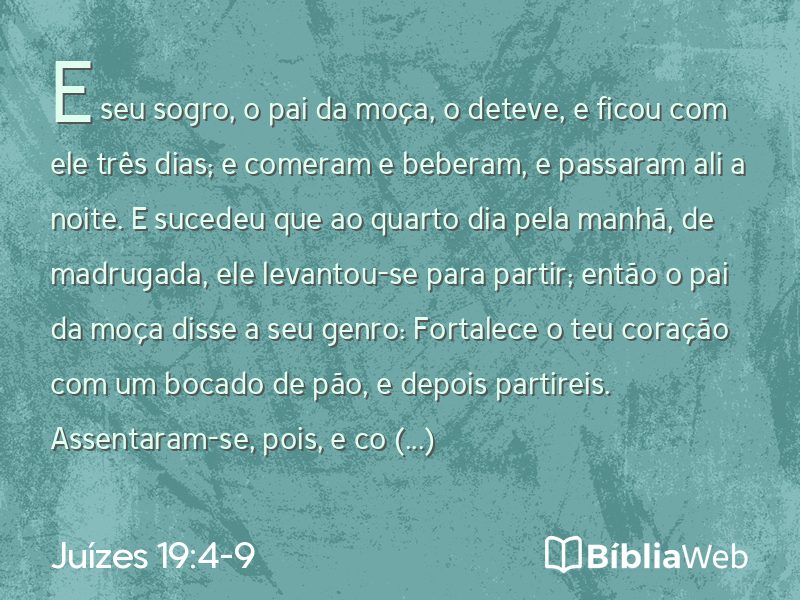 Juízes 19:4-9 em imagem para compartilhar