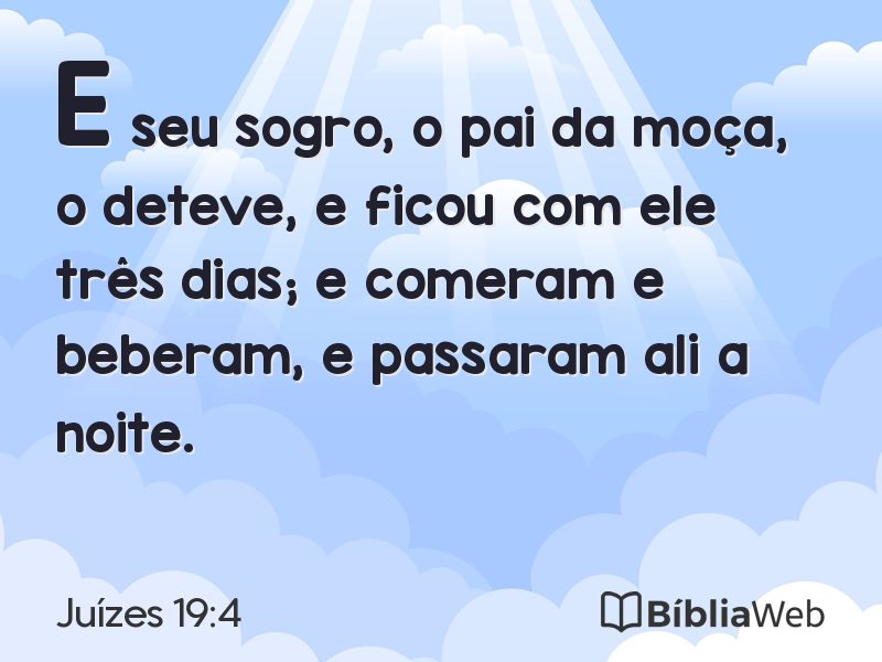 Juízes 19:4 em imagem para compartilhar