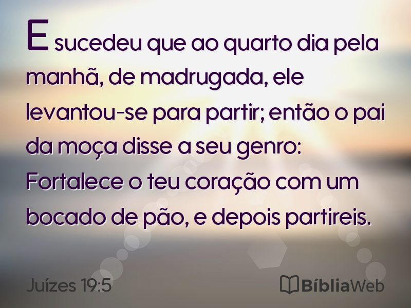 Juízes 19:5 em imagem para compartilhar