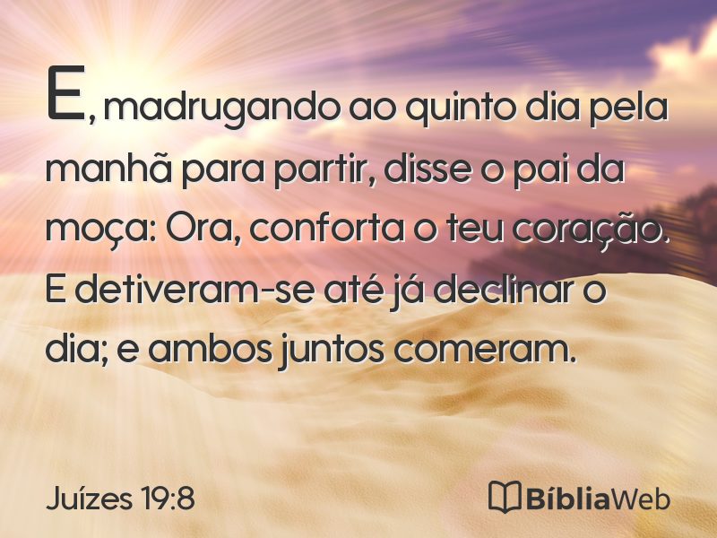 Juízes 19:8 em imagem para compartilhar