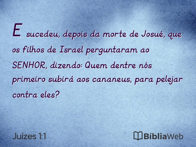 Juízes 1:1 em imagem para compartilhar