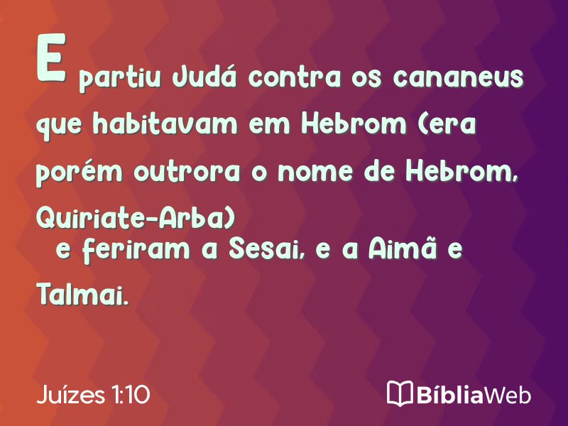 Juízes 1:10 em imagem para compartilhar