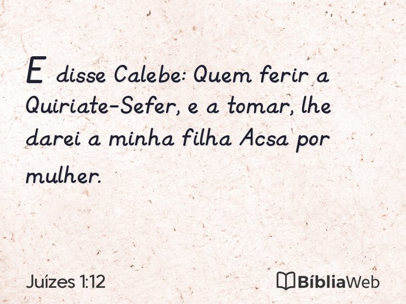 Juízes 1:12 em imagem para compartilhar