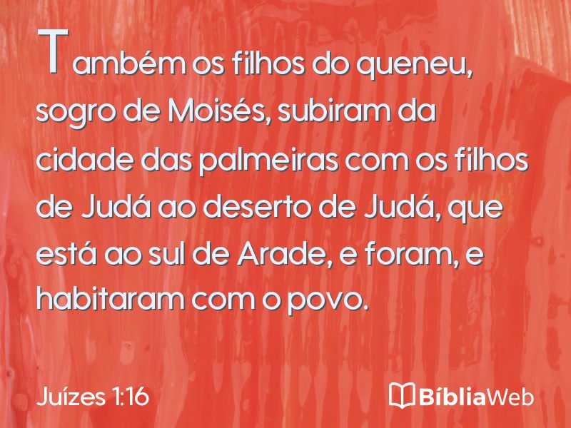 Juízes 1:16 em imagem para compartilhar