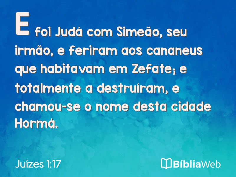 Juízes 1:17 em imagem para compartilhar