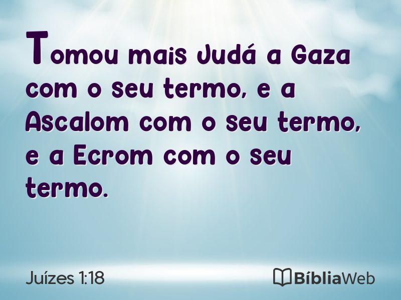 Juízes 1:18 em imagem para compartilhar