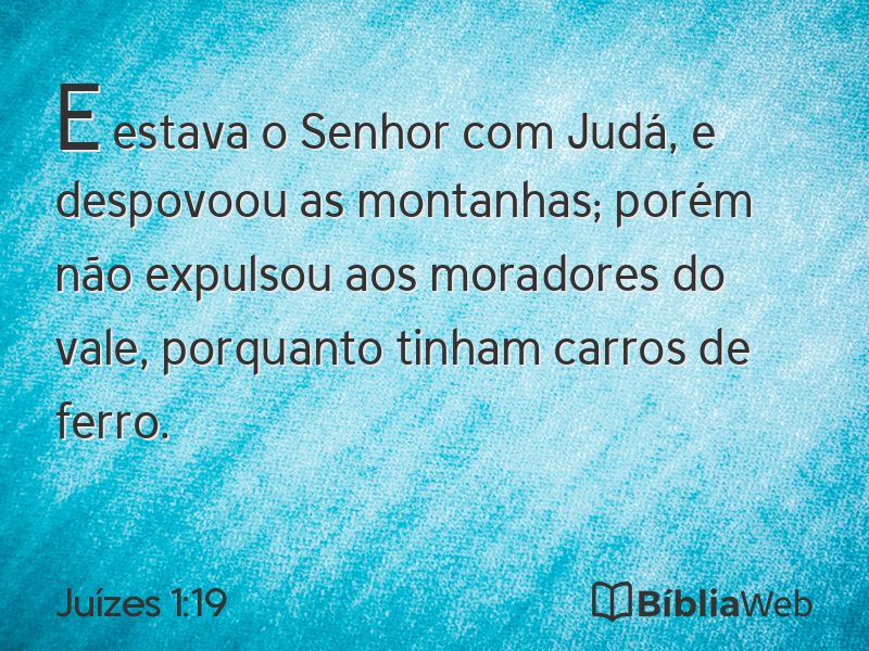 Juízes 1:19 em imagem para compartilhar