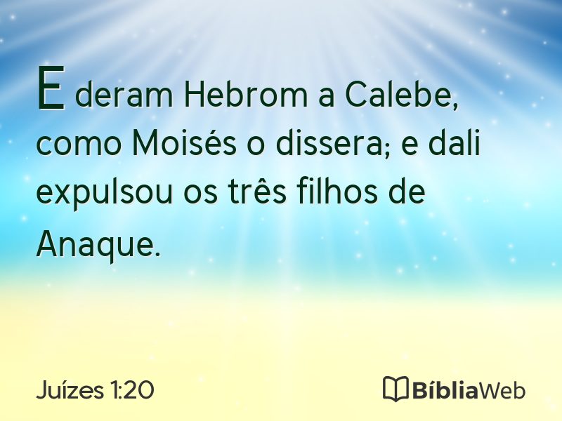 Juízes 1:20 em imagem para compartilhar