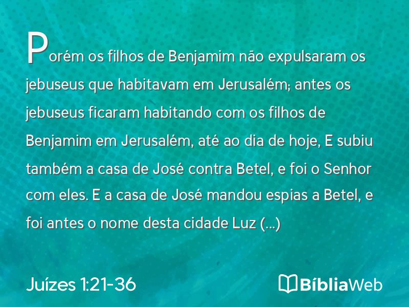 Juízes 1:21-36 em imagem para compartilhar