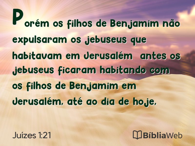 Juízes 1:21 em imagem para compartilhar