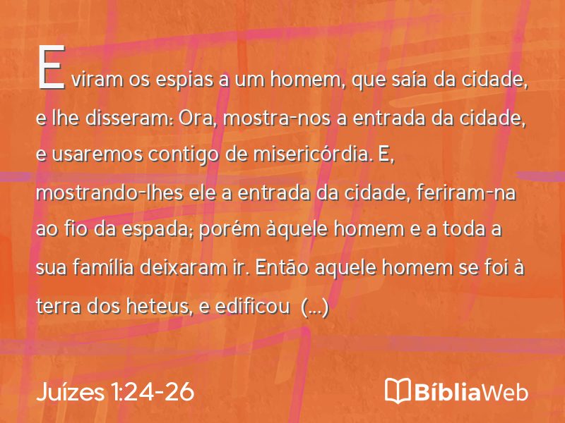 Juízes 1:24-26 em imagem para compartilhar