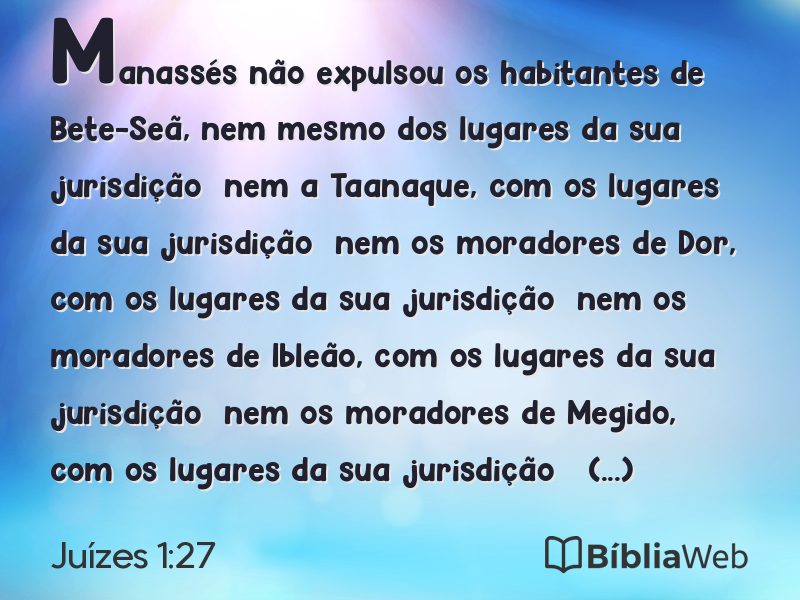 Juízes 1:27 em imagem para compartilhar