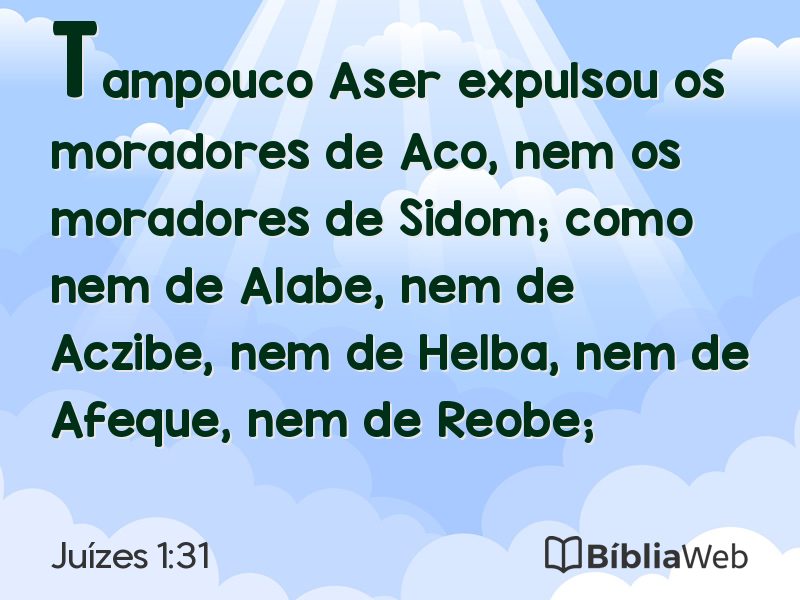 Juízes 1:31 em imagem para compartilhar