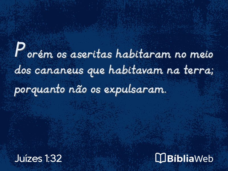 Juízes 1:32 em imagem para compartilhar