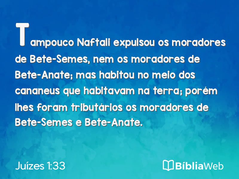 Juízes 1:33 em imagem para compartilhar
