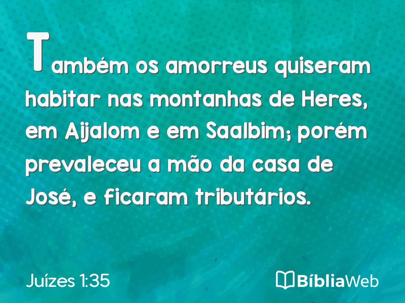 Juízes 1:35 em imagem para compartilhar