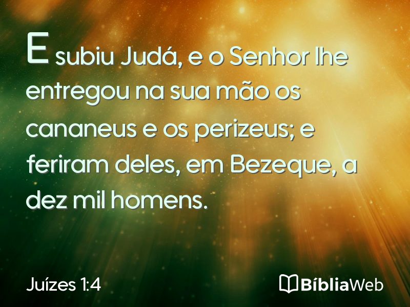 Juízes 1:4 em imagem para compartilhar