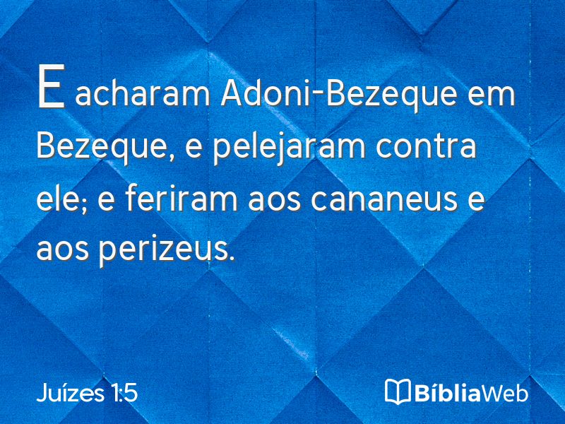 Juízes 1:5 em imagem para compartilhar