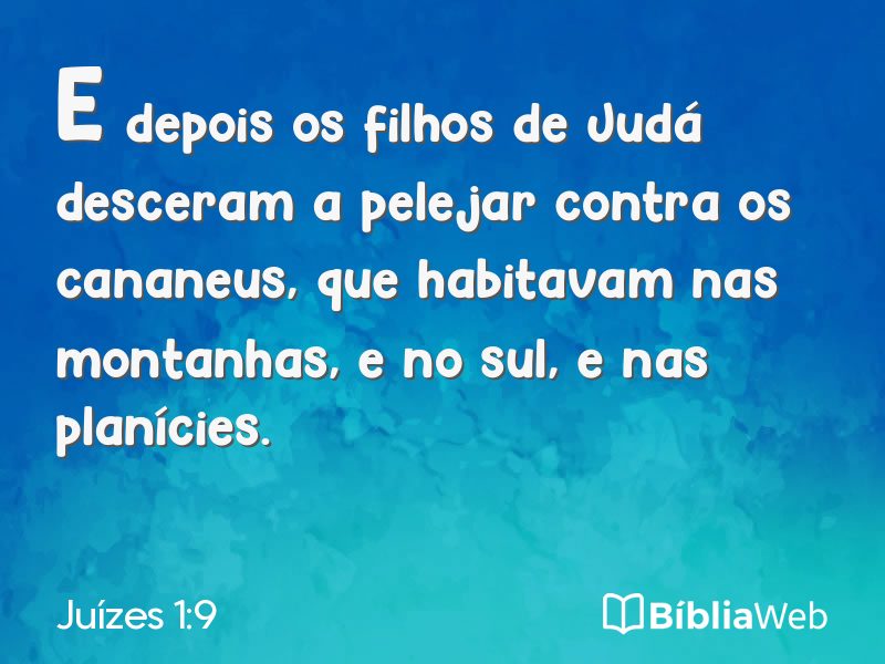 Juízes 1:9 em imagem para compartilhar