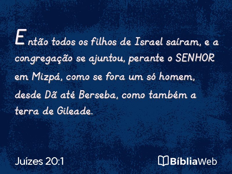 Juízes 20:1 em imagem para compartilhar