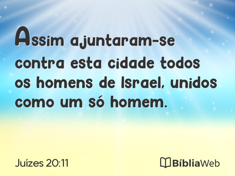 Juízes 20:11 em imagem para compartilhar