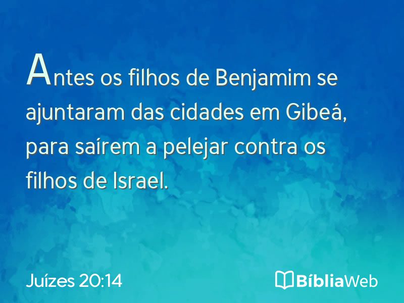 Juízes 20:14 em imagem para compartilhar