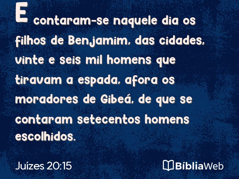 Juízes 20:15 em imagem para compartilhar