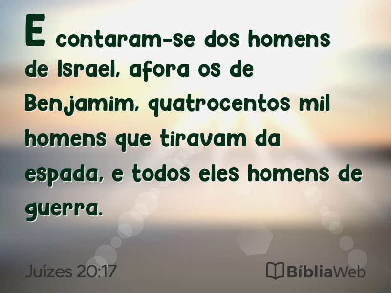 Juízes 20:17 em imagem para compartilhar